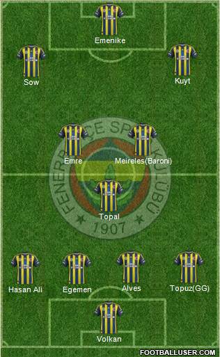 Fenerbahçe SK Formation 2013