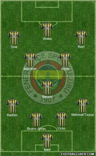 Fenerbahçe SK Formation 2013
