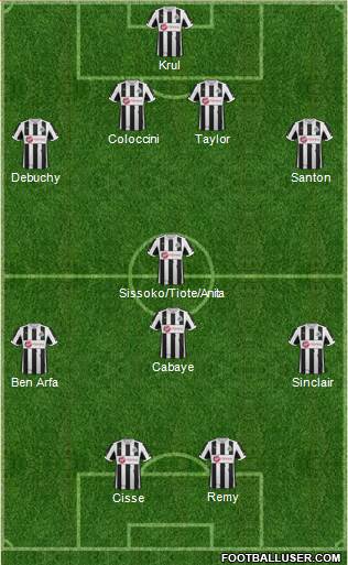 Newcastle United Formation 2013