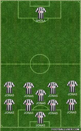 Newcastle United Formation 2013