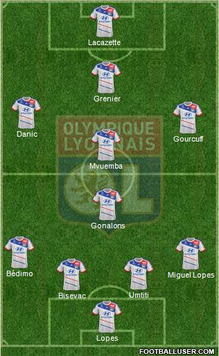 Olympique Lyonnais Formation 2013
