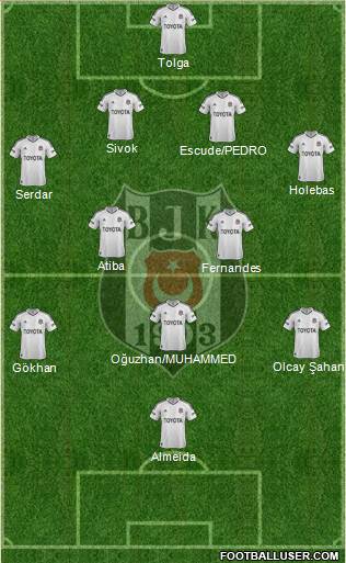 Besiktas JK Formation 2013