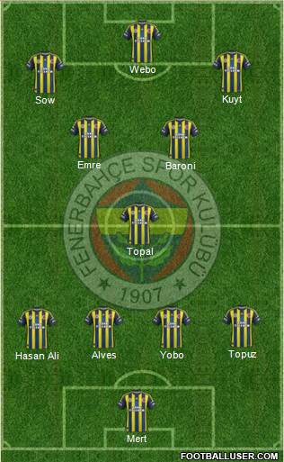 Fenerbahçe SK Formation 2013