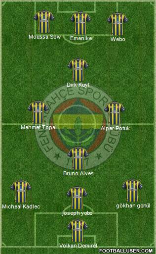 Fenerbahçe SK Formation 2013