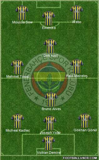 Fenerbahçe SK Formation 2013