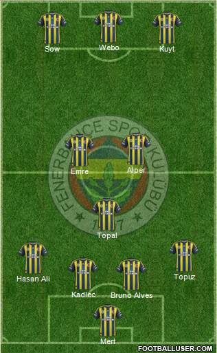 Fenerbahçe SK Formation 2013