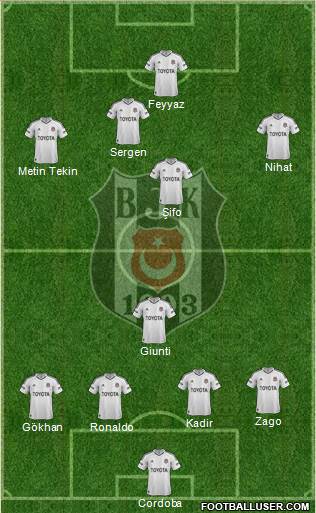 Besiktas JK Formation 2013