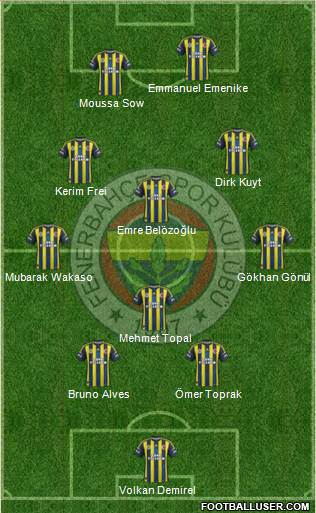 Fenerbahçe SK Formation 2013
