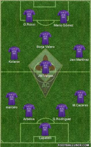 Fiorentina Formation 2013