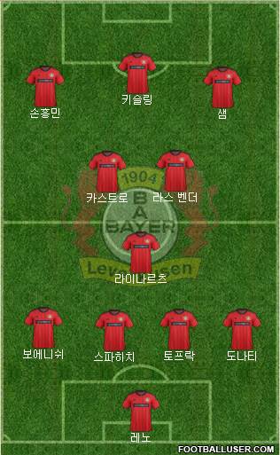 Bayer 04 Leverkusen Formation 2013