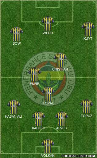 Fenerbahçe SK Formation 2013