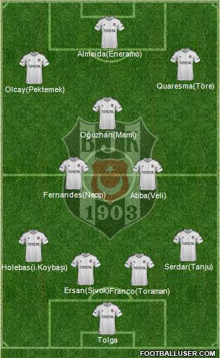 Besiktas JK Formation 2013