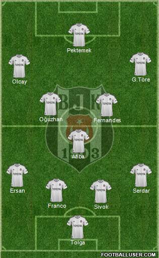 Besiktas JK Formation 2013