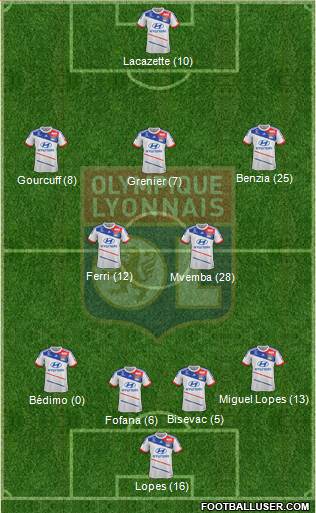 Olympique Lyonnais Formation 2013