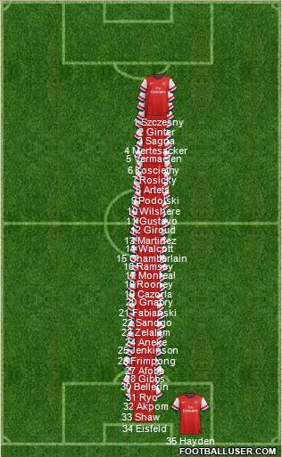 Arsenal Formation 2013