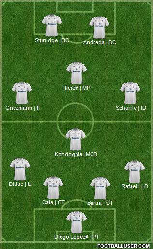 Tottenham Hotspur Formation 2013