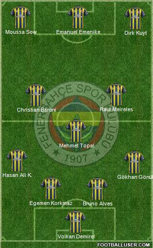 Fenerbahçe SK Formation 2013
