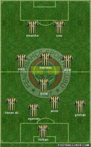 Fenerbahçe SK Formation 2013