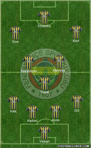 Fenerbahçe SK Formation 2013