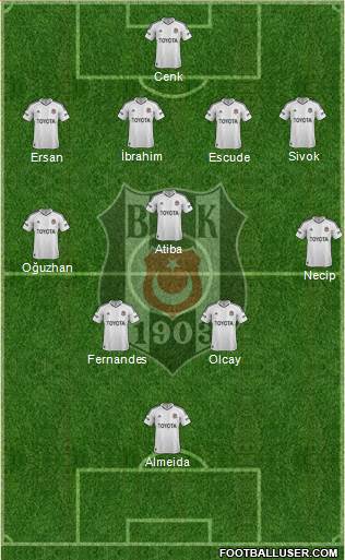 Besiktas JK Formation 2013