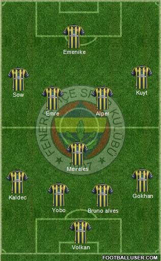 Fenerbahçe SK Formation 2013