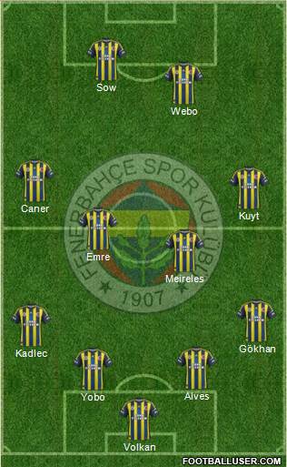 Fenerbahçe SK Formation 2013