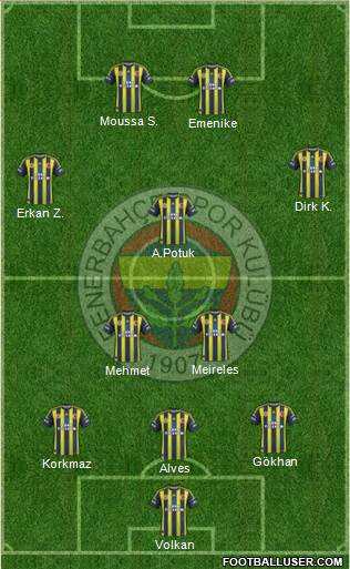 Fenerbahçe SK Formation 2013