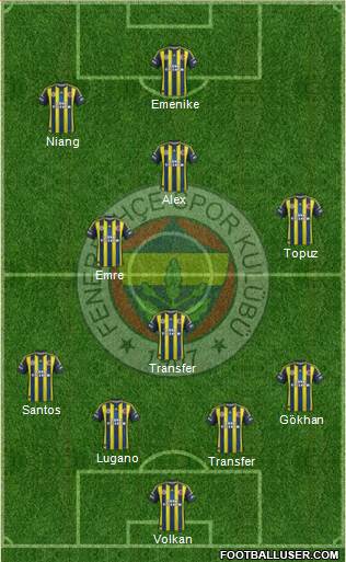 Fenerbahçe SK Formation 2013