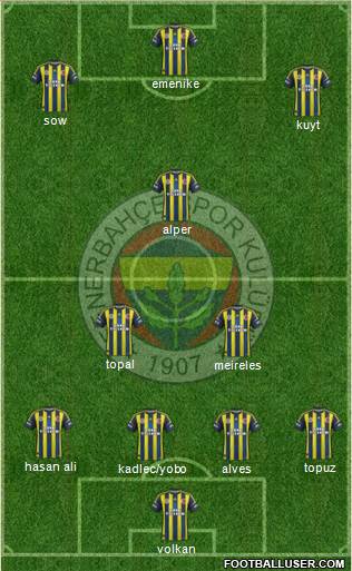 Fenerbahçe SK Formation 2013