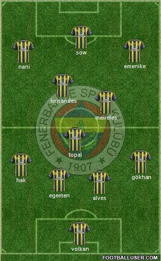 Fenerbahçe SK Formation 2013