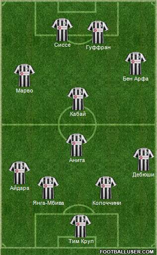 Newcastle United Formation 2013
