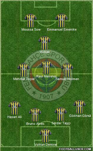 Fenerbahçe SK Formation 2013