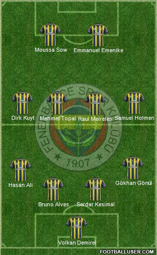 Fenerbahçe SK Formation 2013
