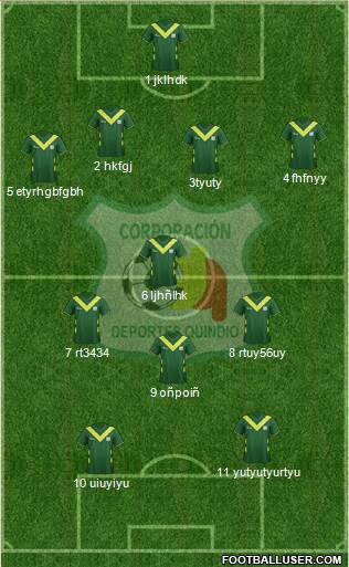 C Deportes Quindío football formation