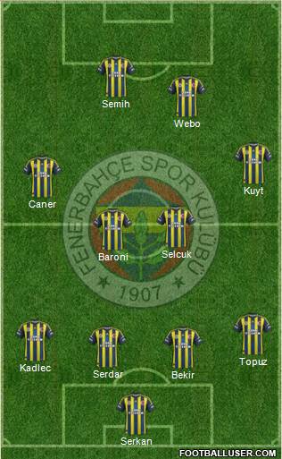 Fenerbahçe SK Formation 2013