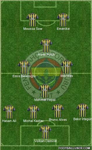 Fenerbahçe SK Formation 2013