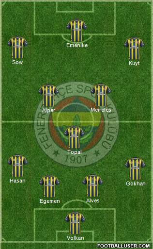 Fenerbahçe SK Formation 2013