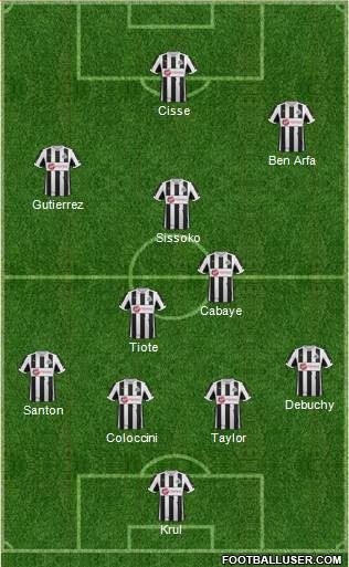 Newcastle United Formation 2013