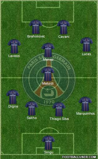 Paris Saint-Germain Formation 2013