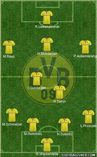 Borussia Dortmund Formation 2013