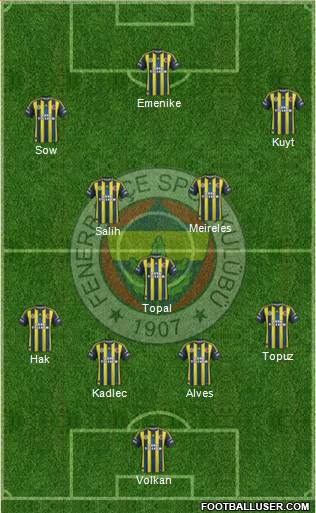 Fenerbahçe SK Formation 2013