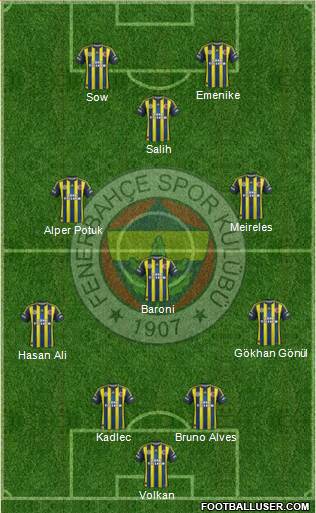 Fenerbahçe SK Formation 2013