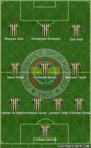 Fenerbahçe SK Formation 2013