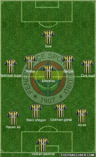 Fenerbahçe SK Formation 2013