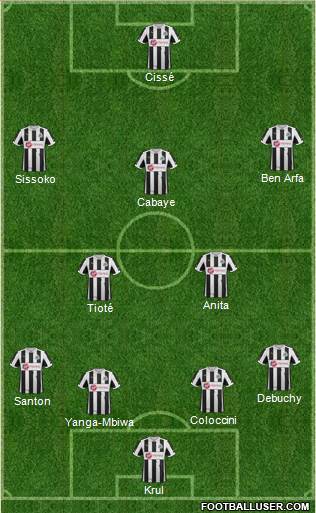 Newcastle United Formation 2013