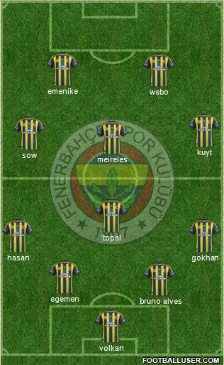 Fenerbahçe SK Formation 2013