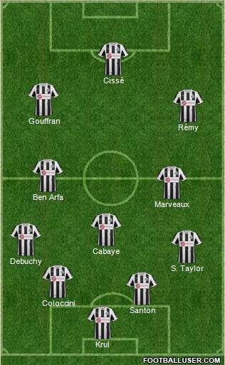 Newcastle United Formation 2013
