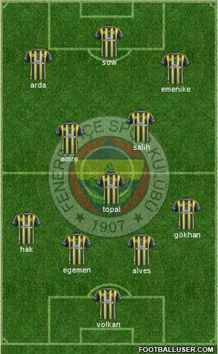 Fenerbahçe SK Formation 2013