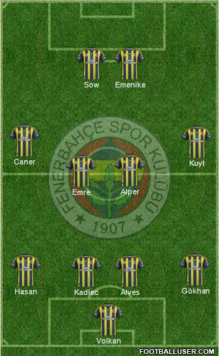 Fenerbahçe SK Formation 2013