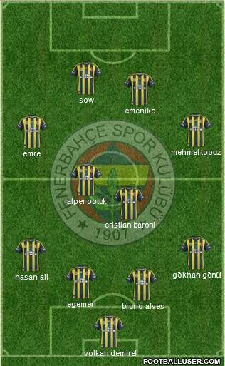 Fenerbahçe SK Formation 2013